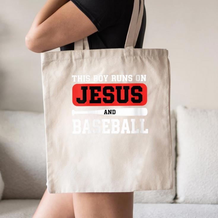 This Boy Runs On Jesus And Baseball Christian Baseball Canvas Tote Bag This Boy Runs On Jesus And Baseball Christian Baseball Canvas Tote Bag