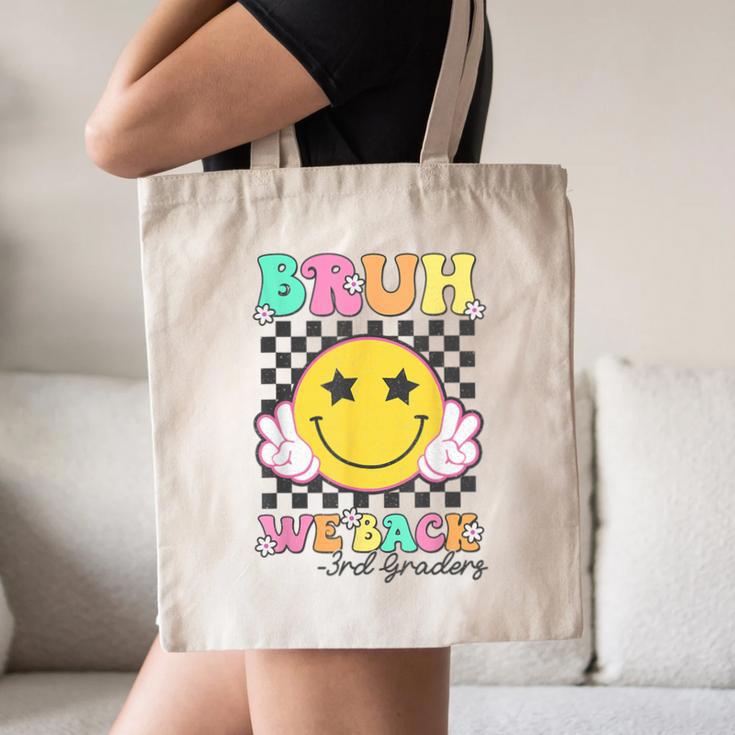 Bruh We Back 3rd Grade Girl Cute Back To School Third Grade Canvas Tote Bag