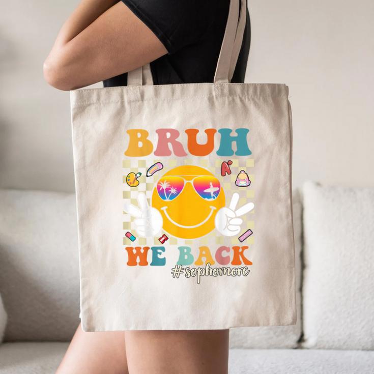 Bruh We Back Sophomore Retro Back To School Boys Girls Kids Canvas Tote Bag Bruh We Back Sophomore Retro Back To School Boys Girls Kids Canvas Tote Bag