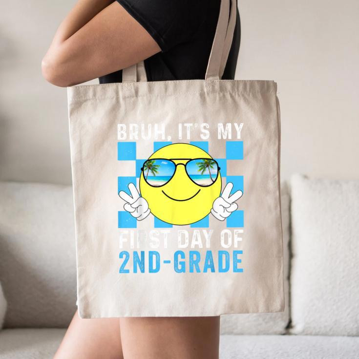 Bruh It's My First Day Of 2nd-Grade Back To School Kids Boys Canvas Tote Bag Bruh It's My First Day Of 2nd-Grade Back To School Kids Boys Canvas Tote Bag