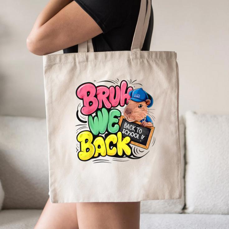 Bruh Wir UnterstüTzen Den Ersten Schulday Back To School Capybara Canvas Tote Bag Bruh Wir UnterstüTzen Den Ersten Schulday Back To School Capybara Canvas Tote Bag