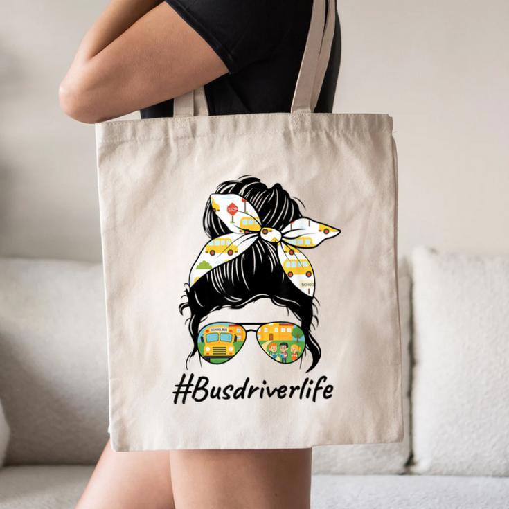 Bus Driver Life Messy Bun Back To School Bus Driver Canvas Tote Bag Bus Driver Life Messy Bun Back To School Bus Driver Canvas Tote Bag