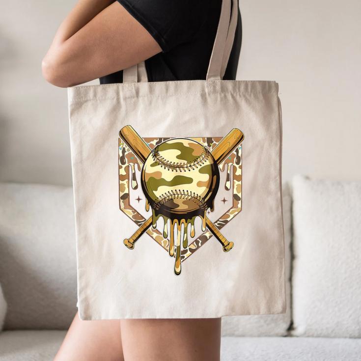 Camo Baseball Dripping Military Camouflage Sports Men Boy Canvas Tote Bag