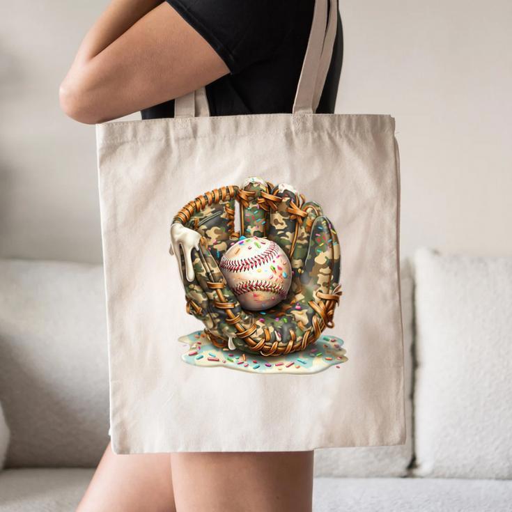 Camo Baseball Gloves Lifestyle 101 Apparel Drip Ice Cream Canvas Tote Bag Camo Baseball Gloves Lifestyle 101 Apparel Drip Ice Cream Canvas Tote Bag