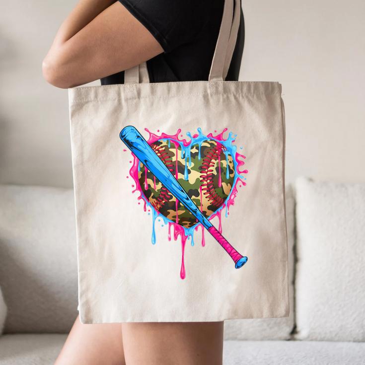 Camo Baseball Heart Drip Valentine Baseball Icecream Boys Canvas Tote Bag Camo Baseball Heart Drip Valentine Baseball Icecream Boys Canvas Tote Bag