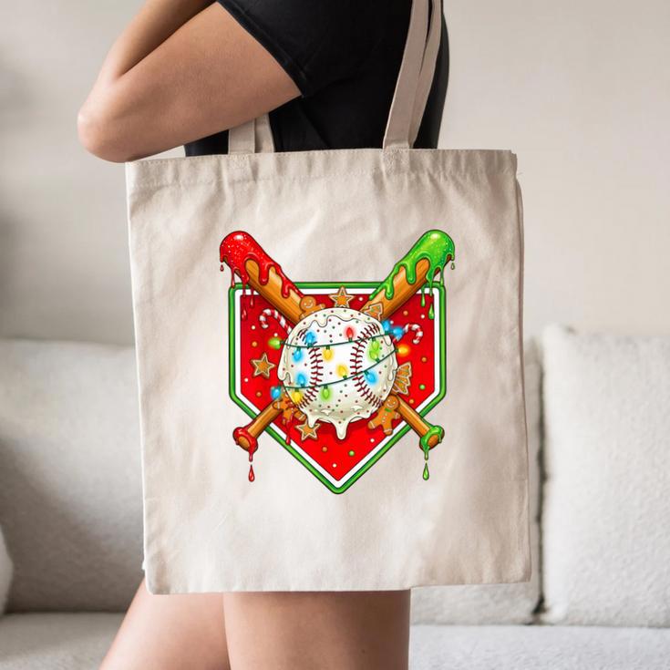 Christmas Baseball Ice Cream Drip Men Women Kids Canvas Tote Bag Christmas Baseball Ice Cream Drip Men Women Kids Canvas Tote Bag