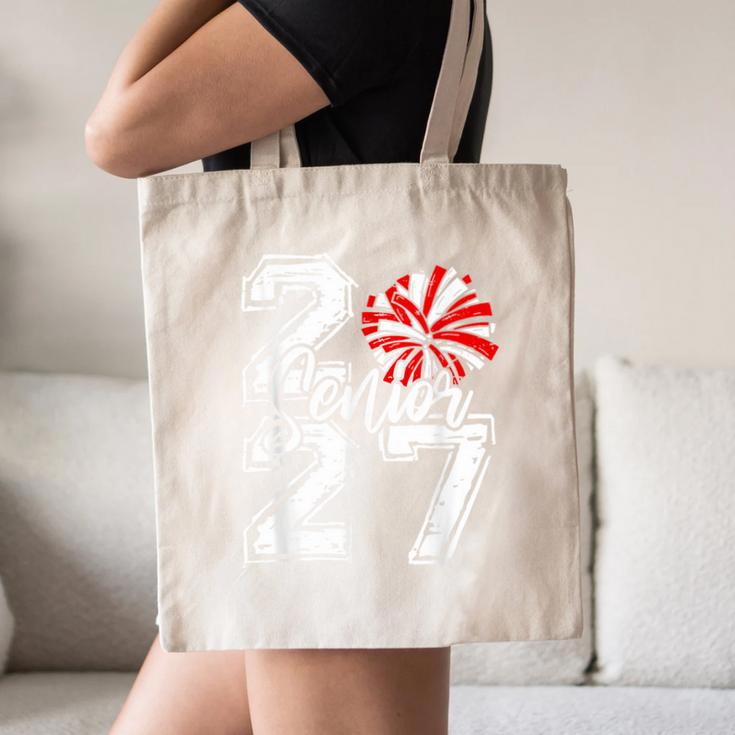Class Of 2027 Cheer Red Senior 2027 Back To School Canvas Tote Bag Class Of 2027 Cheer Red Senior 2027 Back To School Canvas Tote Bag