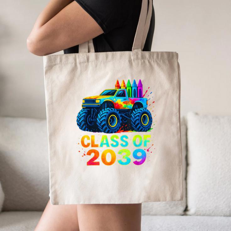 Class Of 2039 Monster Truck Kindergarten Back To School Boys Canvas Tote Bag Class Of 2039 Monster Truck Kindergarten Back To School Boys Canvas Tote Bag