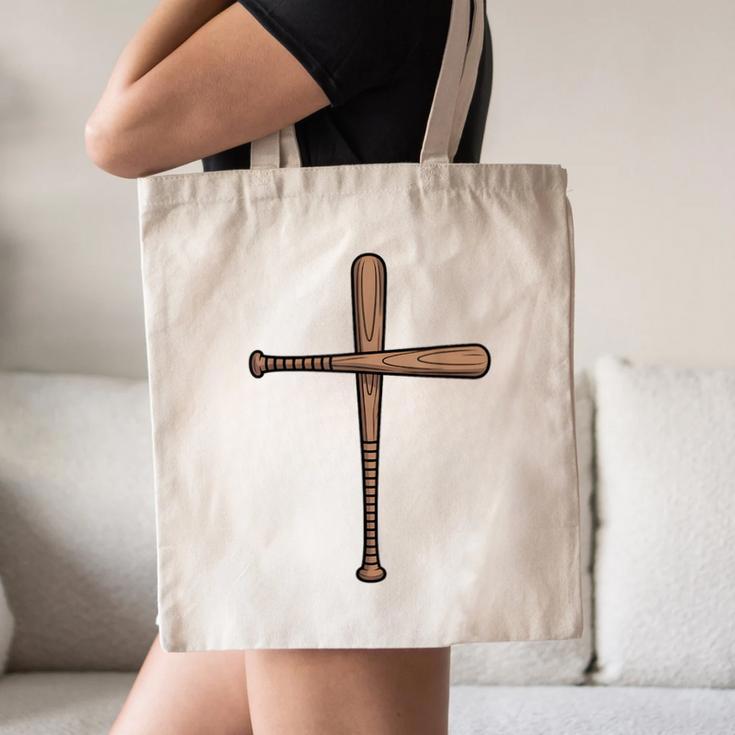 Cross Baseball Bats Christian Faith Sports Coach Pitcher Canvas Tote Bag Cross Baseball Bats Christian Faith Sports Coach Pitcher Canvas Tote Bag