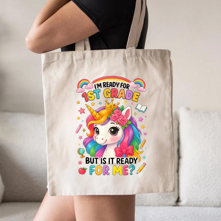 Crush First Grade Girls Back To School Unicorn First Day Canvas Tote Bag