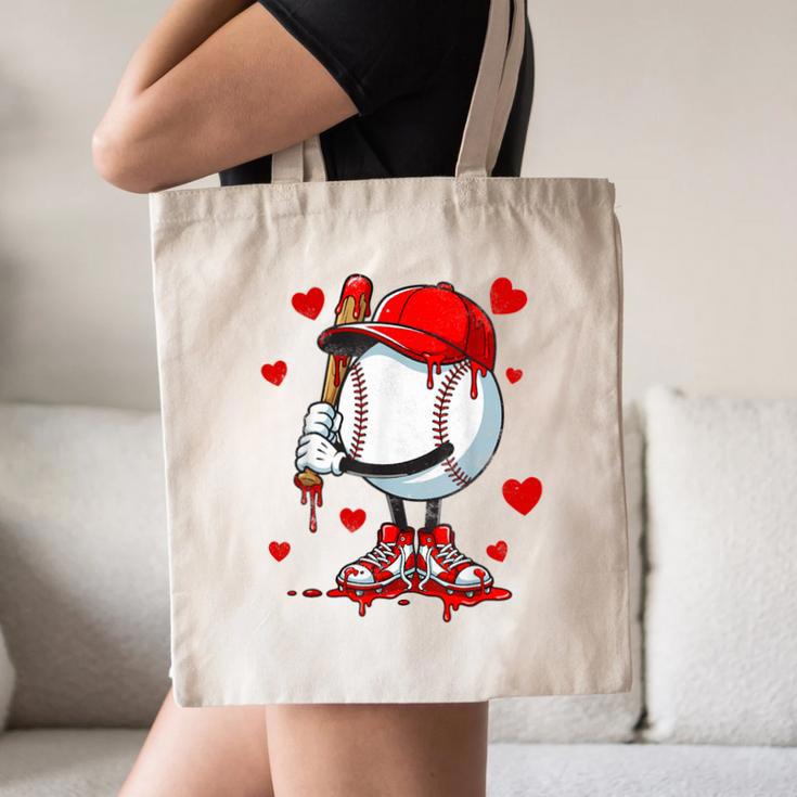 Cute Dripping Baseball Lover Valentines Day Boys Kids Canvas Tote Bag Cute Dripping Baseball Lover Valentines Day Boys Kids Canvas Tote Bag