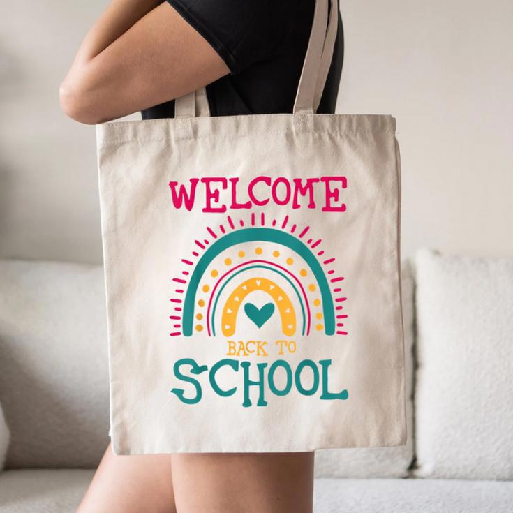 Cute Welcome Back To School First Day Of School First Day Canvas Tote Bag Cute Welcome Back To School First Day Of School First Day Canvas Tote Bag