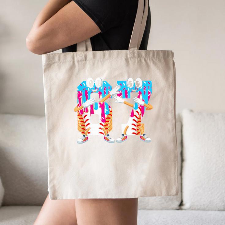 Dabbing Baseball Ice Cream Drip Number 67 Birthday Party Canvas Tote Bag Dabbing Baseball Ice Cream Drip Number 67 Birthday Party Canvas Tote Bag