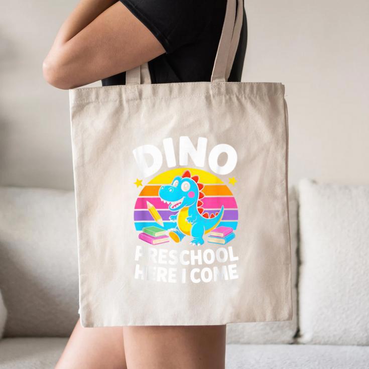Dino Preschool Here I Come Cute Back To School Canvas Tote Bag Dino Preschool Here I Come Cute Back To School Canvas Tote Bag