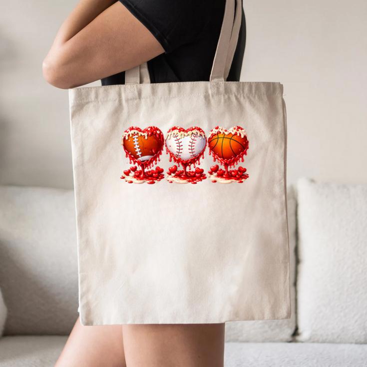 Drip Valentines Day Basketball Baseball Football Boy Men Kid Canvas Tote Bag