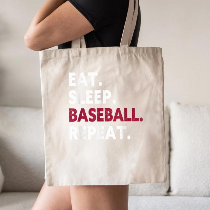 Eat Sleep Baseball Repeat Baseball Player Canvas Tote Bag Eat Sleep Baseball Repeat Baseball Player Canvas Tote Bag