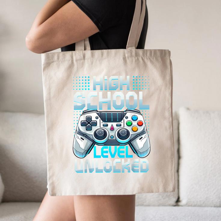First Day Of High School Level Unlocked Back To School Gamer Canvas Tote Bag First Day Of High School Level Unlocked Back To School Gamer Canvas Tote Bag