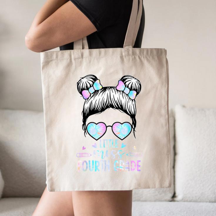 Fourth Grade Little Miss Back To School 4th Grade Little Canvas Tote Bag