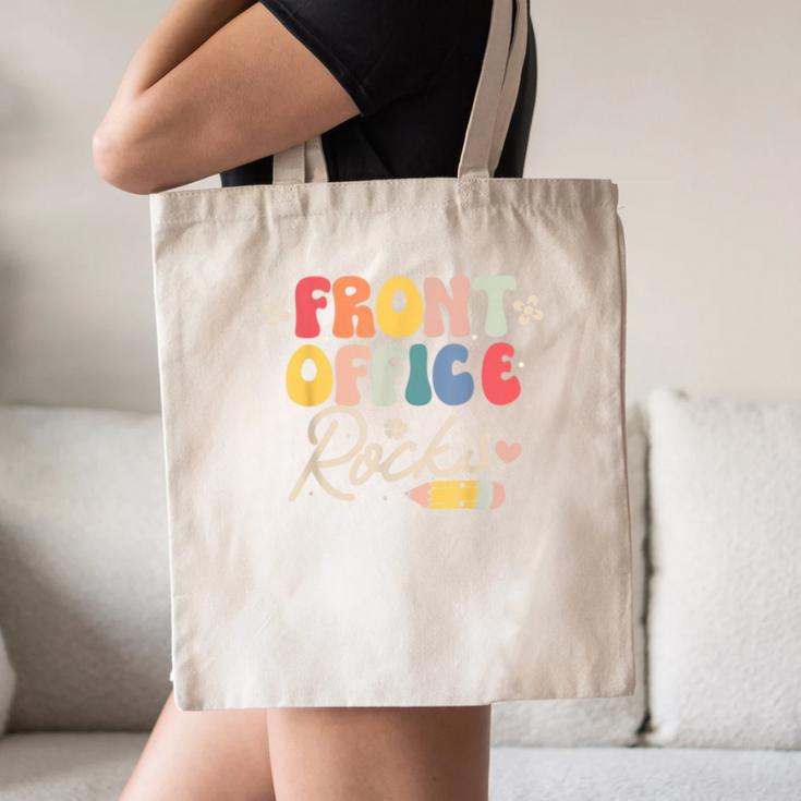 Front Office Rocks Back To School Secretary Admin Staff Tee Canvas Tote Bag Front Office Rocks Back To School Secretary Admin Staff Tee Canvas Tote Bag