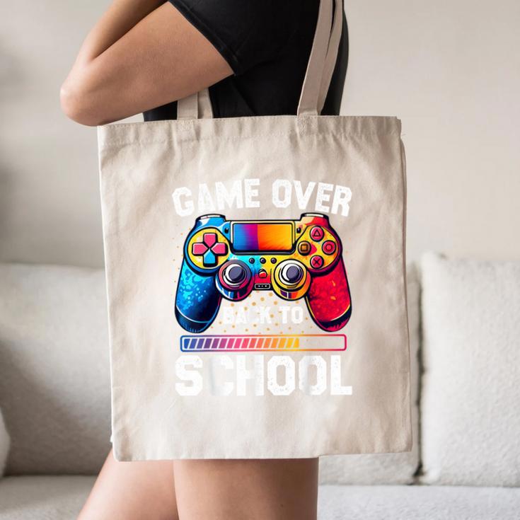 Game Over Back To School Shirt Kids First Day School Canvas Tote Bag Game Over Back To School Shirt Kids First Day School Canvas Tote Bag