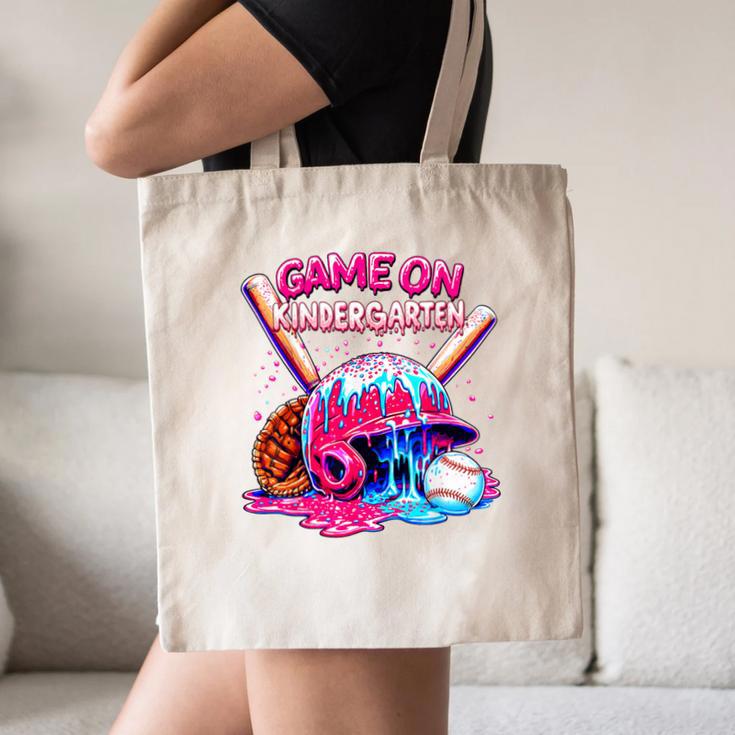 Game Kindergarten Baseball Ice Cream Drip On Back To School Canvas Tote Bag Game Kindergarten Baseball Ice Cream Drip On Back To School Canvas Tote Bag