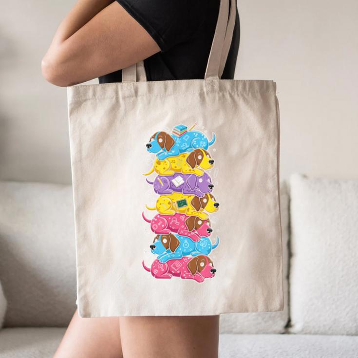 German Shorthaired Pointer Rainbow Back To School Boys Girls Canvas Tote Bag German Shorthaired Pointer Rainbow Back To School Boys Girls Canvas Tote Bag
