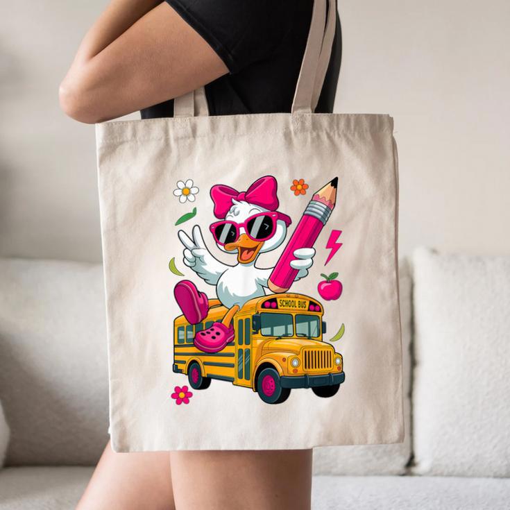 Goose Back To School First Day Of School Girls Boys Canvas Tote Bag Goose Back To School First Day Of School Girls Boys Canvas Tote Bag