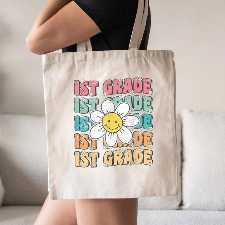 Groovy 1st Grade Back To School First Day Of First Grade Canvas Tote Bag Groovy 1st Grade Back To School First Day Of First Grade Canvas Tote Bag