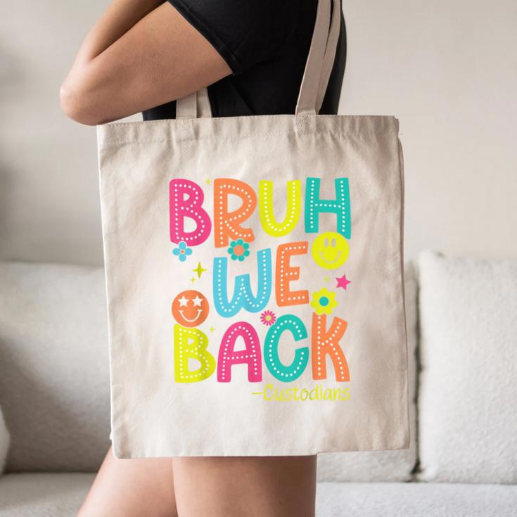 Groovy Custodian Bruh We Back To School Janitor Retro Canvas Tote Bag Groovy Custodian Bruh We Back To School Janitor Retro Canvas Tote Bag