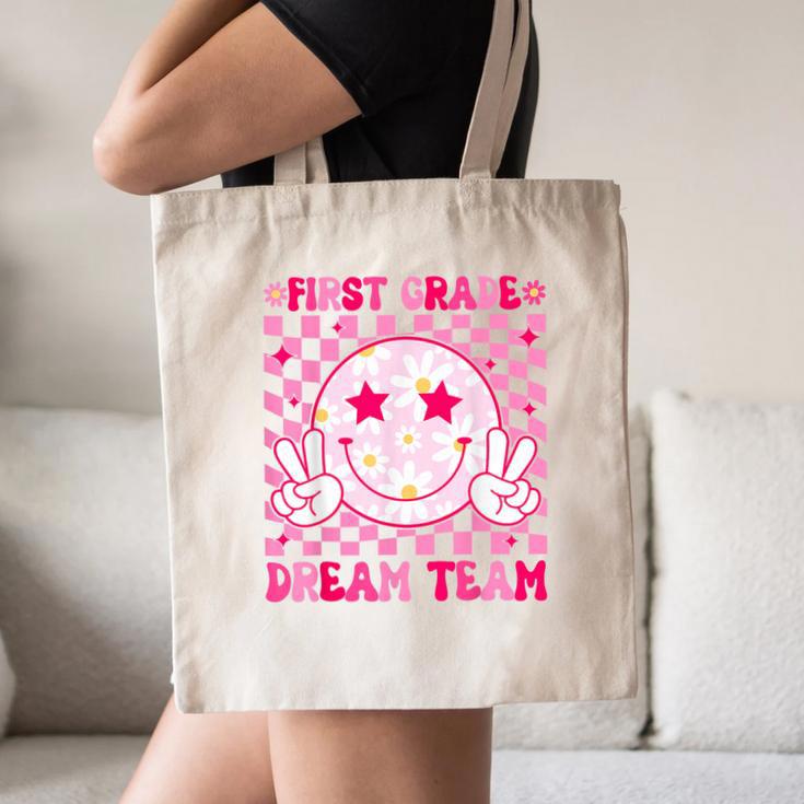 Groovy First Grade Dream Team Back To School 1st Grade Squad Canvas Tote Bag Groovy First Grade Dream Team Back To School 1st Grade Squad Canvas Tote Bag
