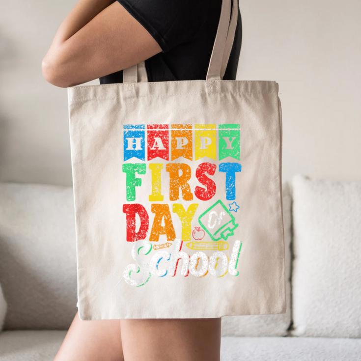 Happy First Day Of School Pupil Kids Grade Back To School 1 Canvas Tote Bag