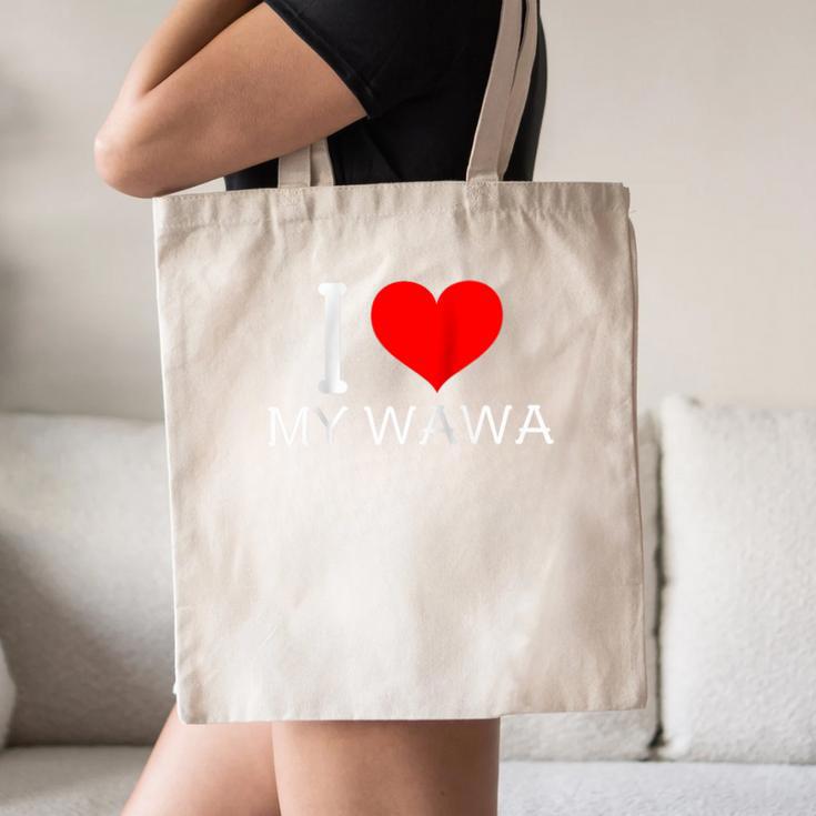 I Heart My Wawa Raglan Baseball Tee Canvas Tote Bag I Heart My Wawa Raglan Baseball Tee Canvas Tote Bag