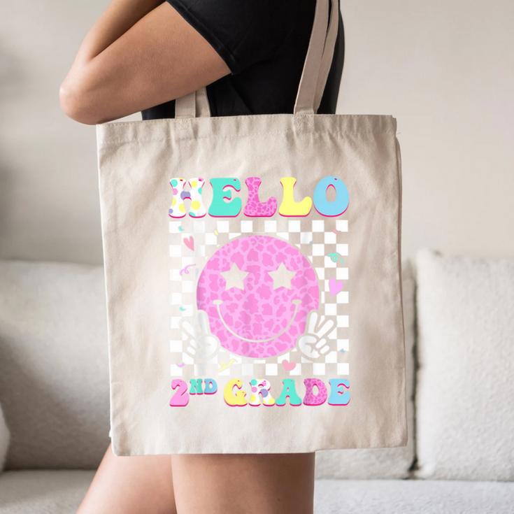 Hello 2nd Grade Groovy Back To School Second Grade Girls Kid Canvas Tote Bag Hello 2nd Grade Groovy Back To School Second Grade Girls Kid Canvas Tote Bag