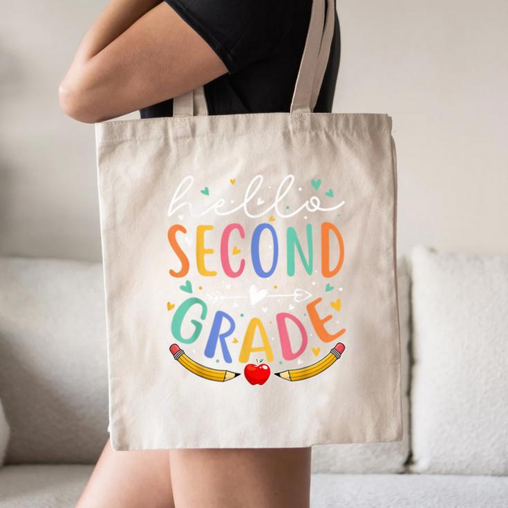 Hello 2nd Grade Tshirt Second Grade Back To School Canvas Tote Bag Hello 2nd Grade Tshirt Second Grade Back To School Canvas Tote Bag
