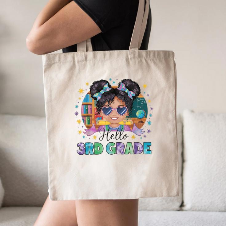 Hello 3rd Grade Girl Back To School Kids Boys Girls Canvas Tote Bag