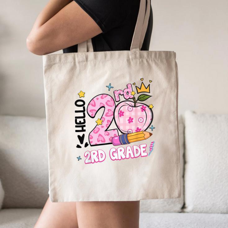 Hello Second 2nd Grade Leopard Tie Dye Girl Back To School Canvas Tote Bag Hello Second 2nd Grade Leopard Tie Dye Girl Back To School Canvas Tote Bag