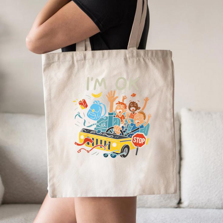 Humorous Graphic Art For School Bus Driver Back To School Canvas Tote Bag Humorous Graphic Art For School Bus Driver Back To School Canvas Tote Bag