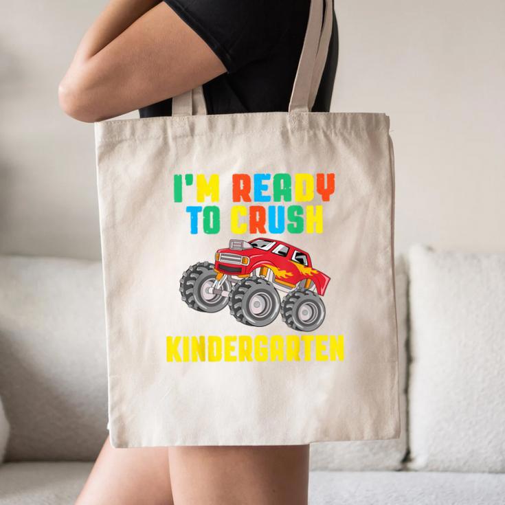 I'm Ready To Crush Kindergarten Dinosaur Back To School Boys Canvas Tote Bag I'm Ready To Crush Kindergarten Dinosaur Back To School Boys Canvas Tote Bag