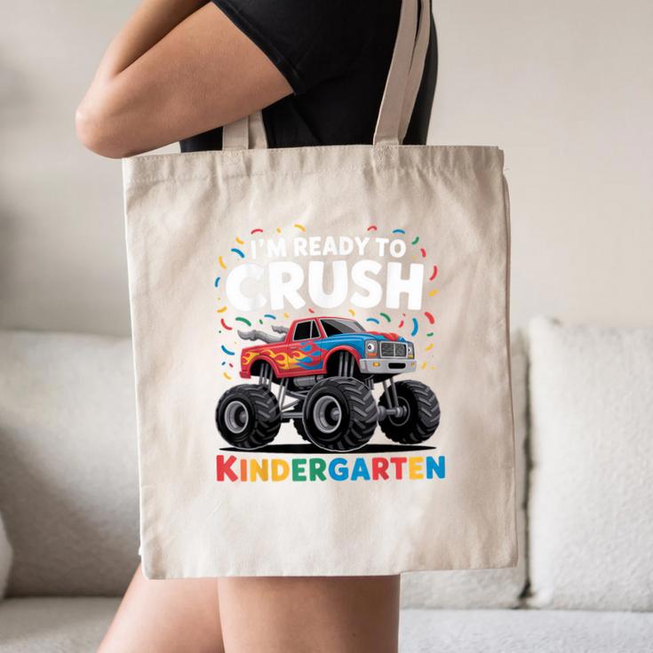 I'm Ready To Crush Kindergarten Monster Truck Back To School Canvas Tote Bag I'm Ready To Crush Kindergarten Monster Truck Back To School Canvas Tote Bag
