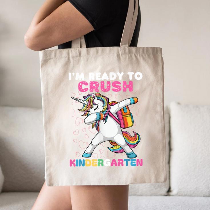 I'm Ready To Crush Kindergarten Unicorn Back To School Canvas Tote Bag I'm Ready To Crush Kindergarten Unicorn Back To School Canvas Tote Bag