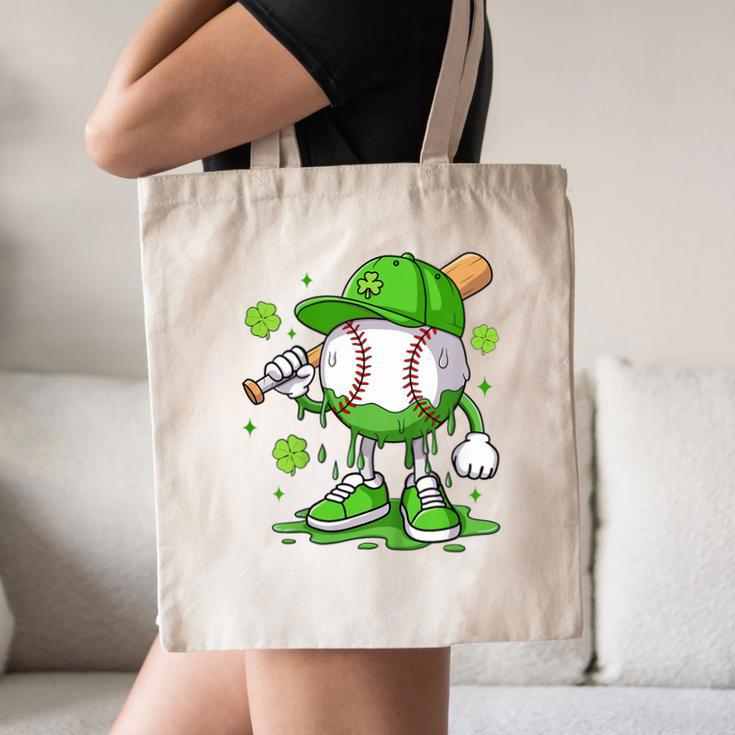 Kids Boys Happy St Patricks Day Kids Baseball Ice Cream Drip Canvas Tote Bag