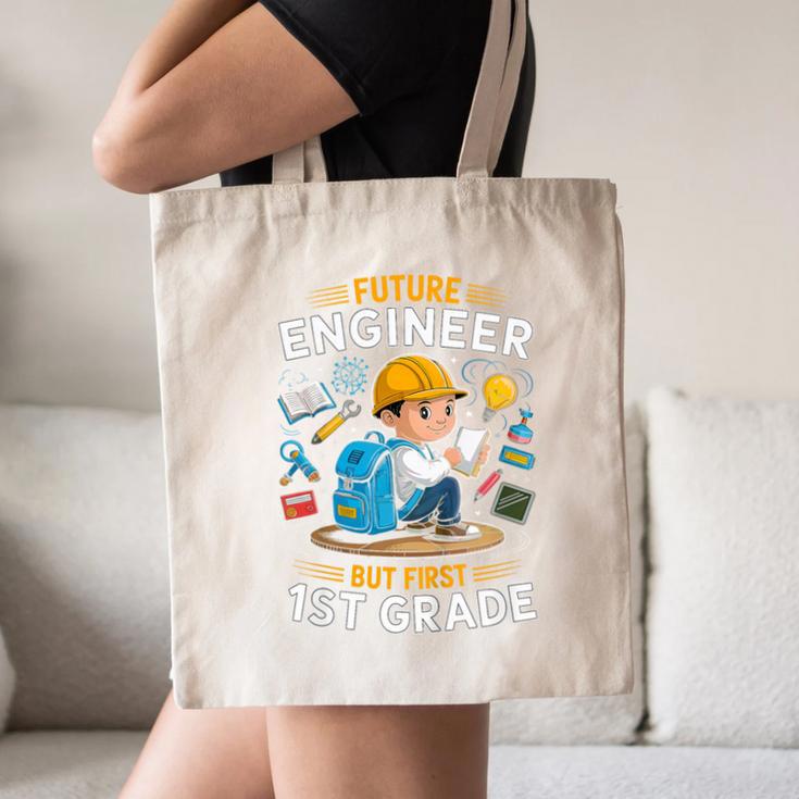 Kids Future Engineer 1st Grade Student Back To School Boys Kid Canvas Tote Bag Kids Future Engineer 1st Grade Student Back To School Boys Kid Canvas Tote Bag