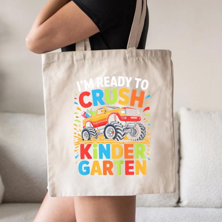 Kids I'm Ready To Crush Kindergarten Shirt Back To School Boy Canvas Tote Bag