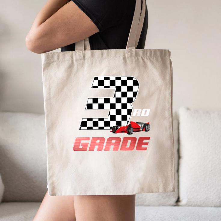 Kids Race Car 3rd Third Grade Boys Cars Lovers Back To School Canvas Tote Bag