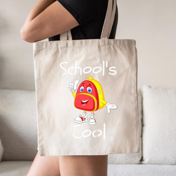 Kids School's Cool Saying Back To School For Kids Canvas Tote Bag Kids School's Cool Saying Back To School For Kids Canvas Tote Bag
