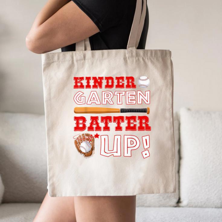 Kindergarten Batter Up Back To School Baseball Player Boys Canvas Tote Bag