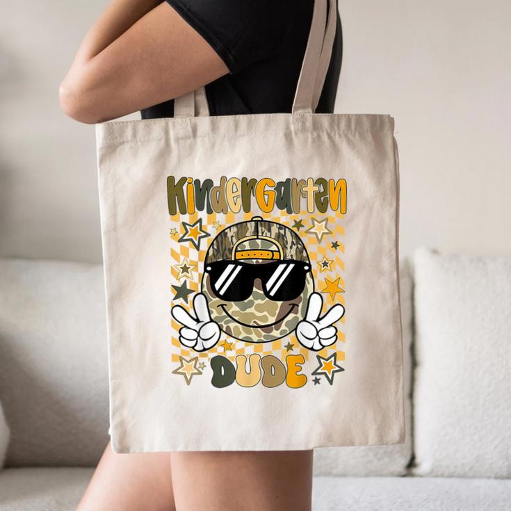 Kindergarten Camo Camouflage Smile Face Back To School Kids Canvas Tote Bag Kindergarten Camo Camouflage Smile Face Back To School Kids Canvas Tote Bag