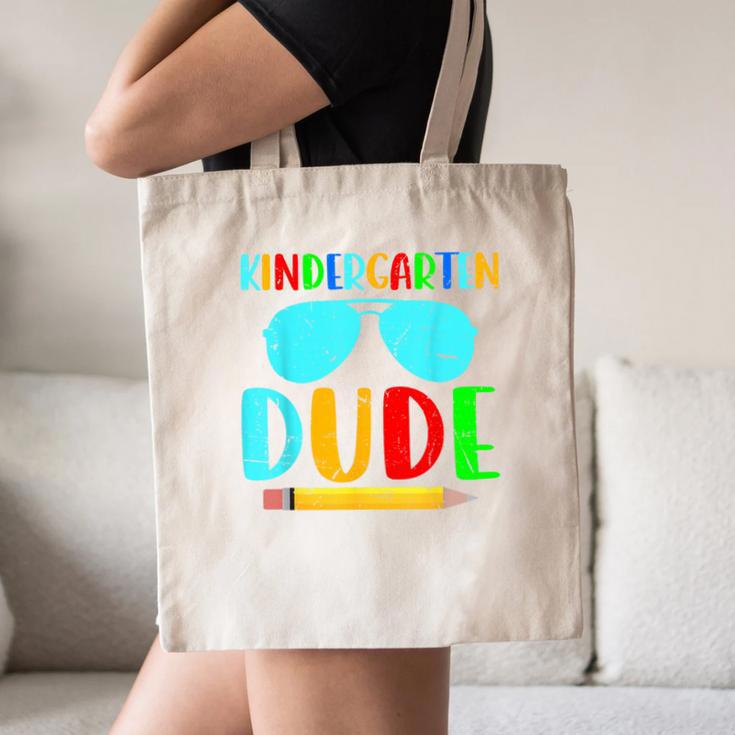 Kindergarten Dude First Day Back To School Kids Boys Canvas Tote Bag Kindergarten Dude First Day Back To School Kids Boys Canvas Tote Bag
