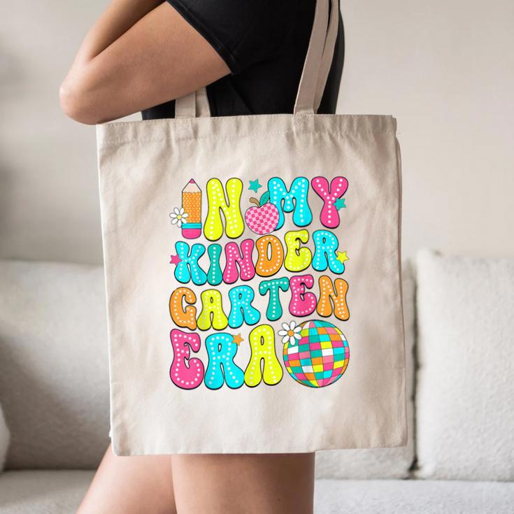 In My Kindergarten Era Groovy Back To School Canvas Tote Bag