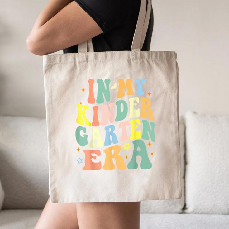 Kindergarten Era Happy Back To School Groovy Kids Boys Girls Canvas Tote Bag